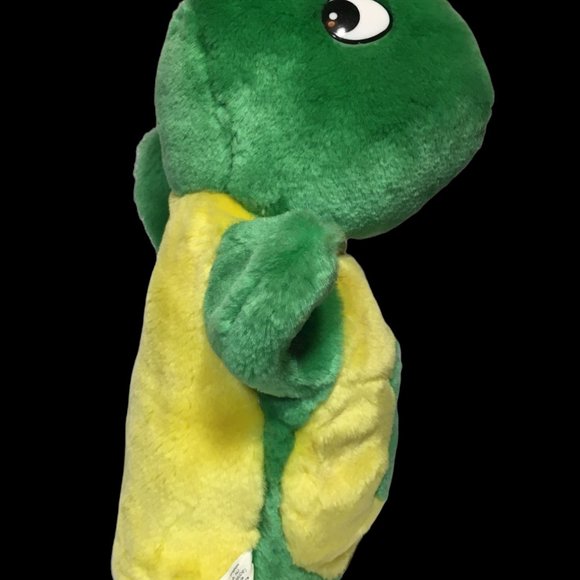 PLUSHPUPS 2006 Baby Turtle Puppet Plush Green Yellow Handpuppet 10" VHTF - RARE - Picture 3 of 10